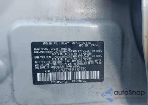 2014 Subaru Xv Crosstrek 2.0I Limited from USA, damaged, VIN JF2GPAKC9E8338739